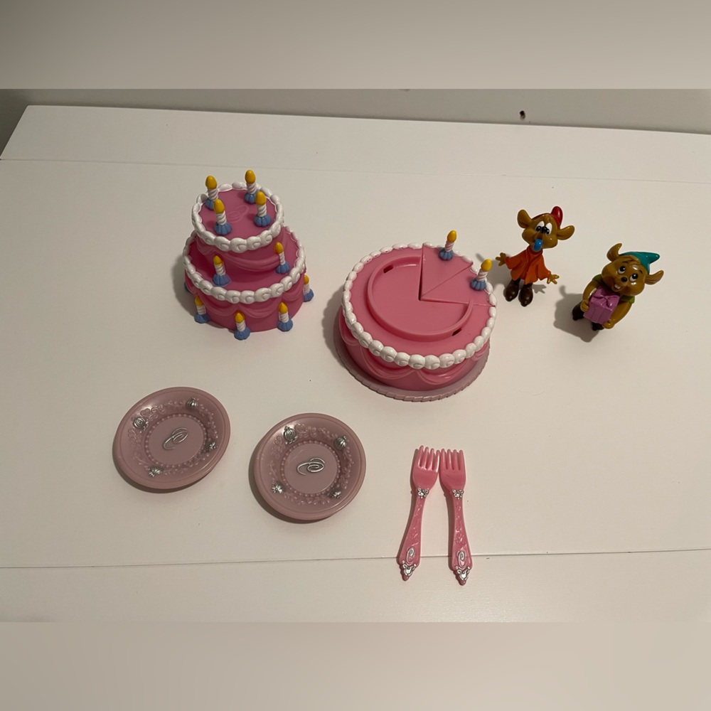 Playmates Disney Ballerina Princess Cinderella Gus Jaq Birthday Party Set